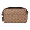 Coach Graham 23 Metallic Logo Iconic Pendant Color Block Leather Camera Bag Men Shoulder Bag Black Khaki Brown 50715-QBTN2