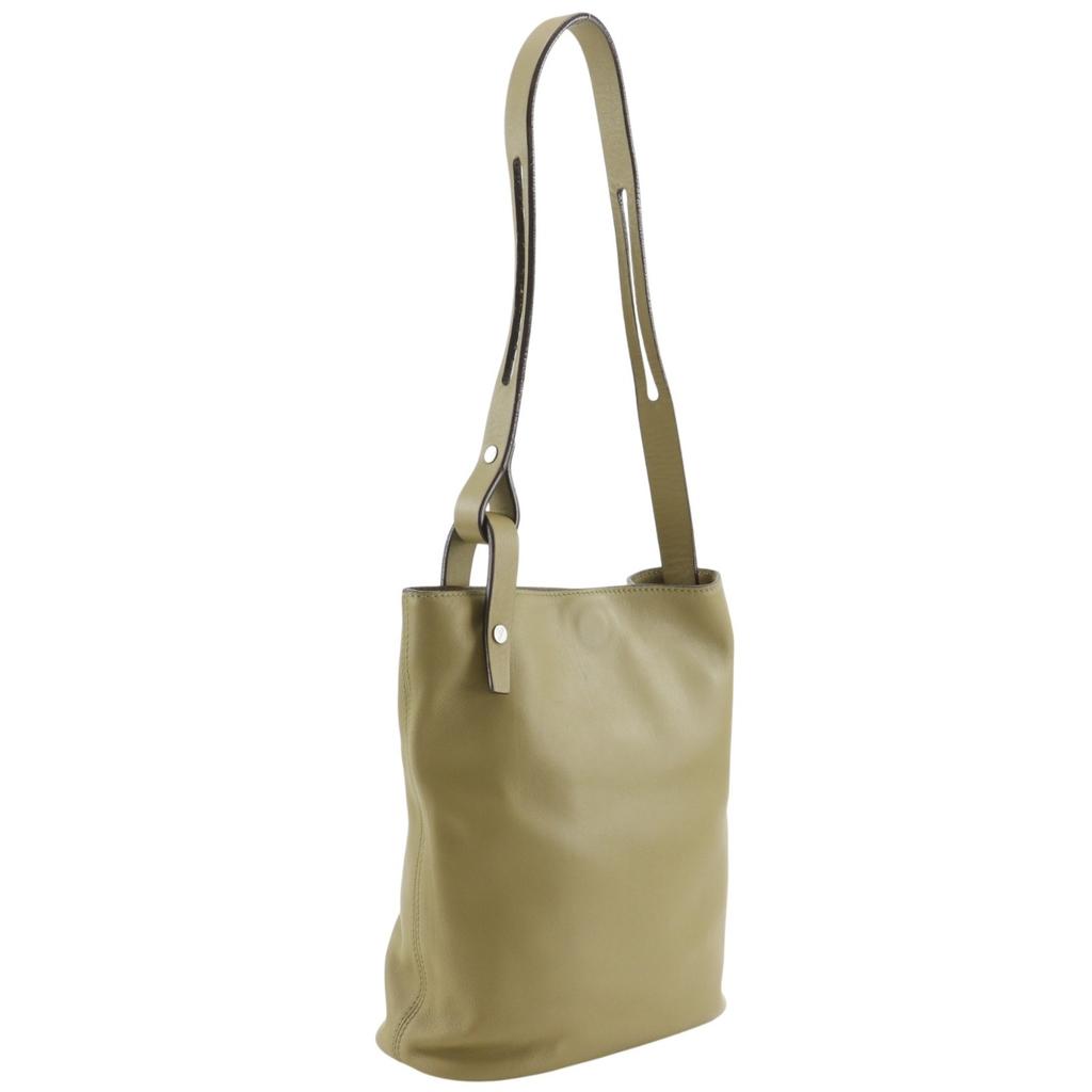 LOEWE anagram Shoulder Bag olive lambskin Women Used