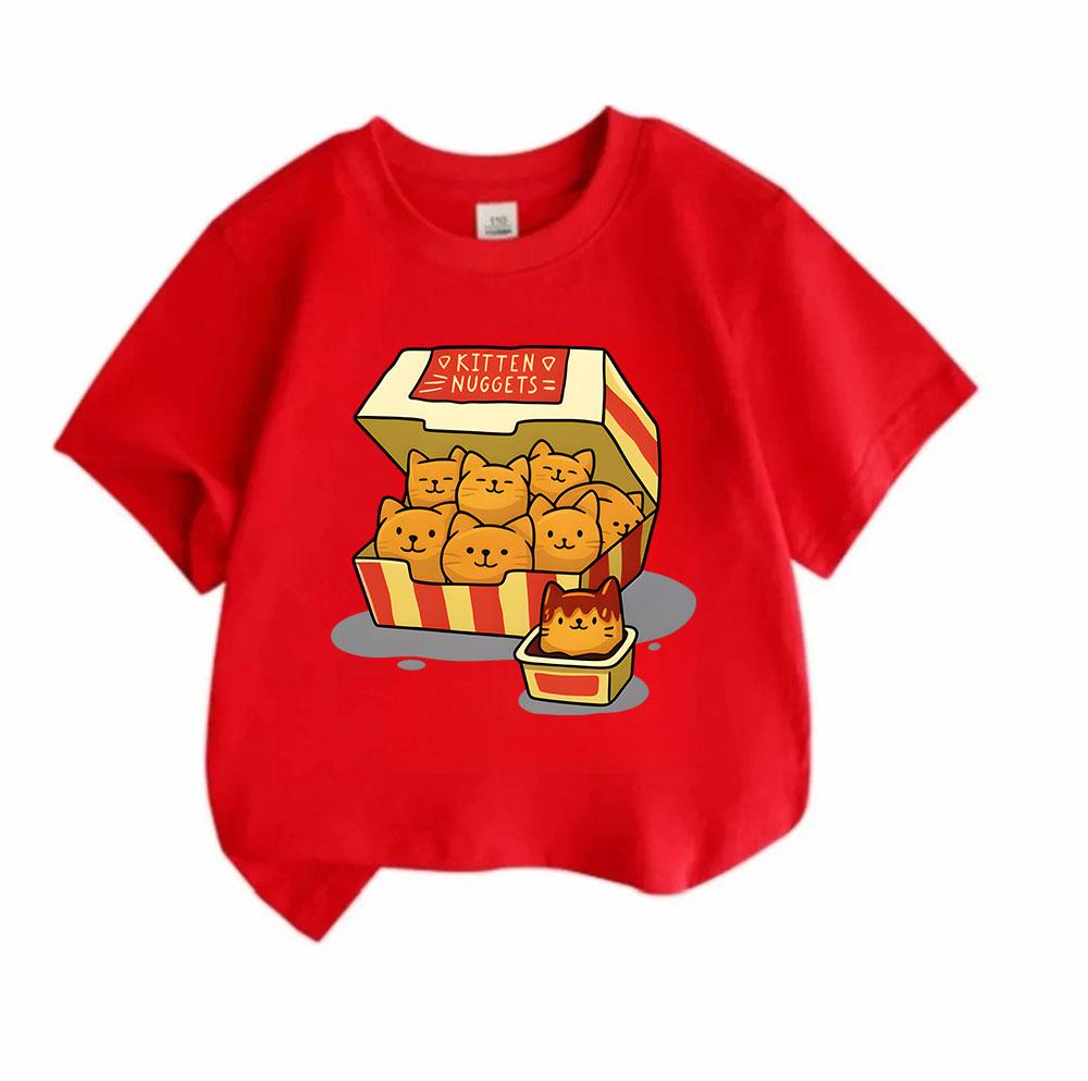 Kids Boys Girls 100% Cotton Crew Neck Short Sleeve T-Shirt,