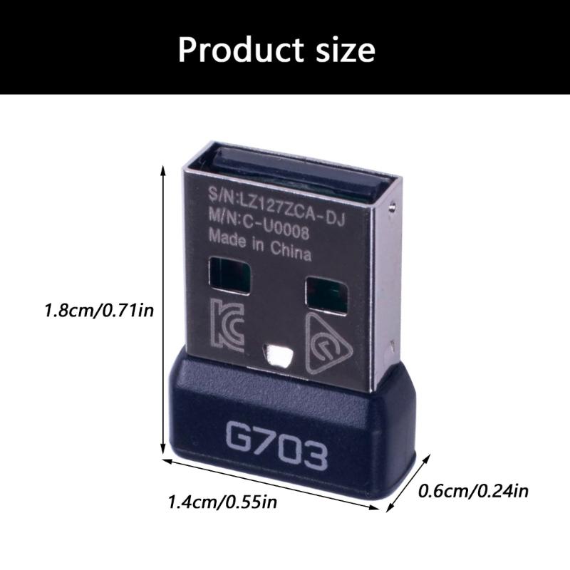 Compactly Mouse Dongle Mouse Receiver For G703 Mouse Seamlessly Connectivity Durability For Gaming Office Home Use