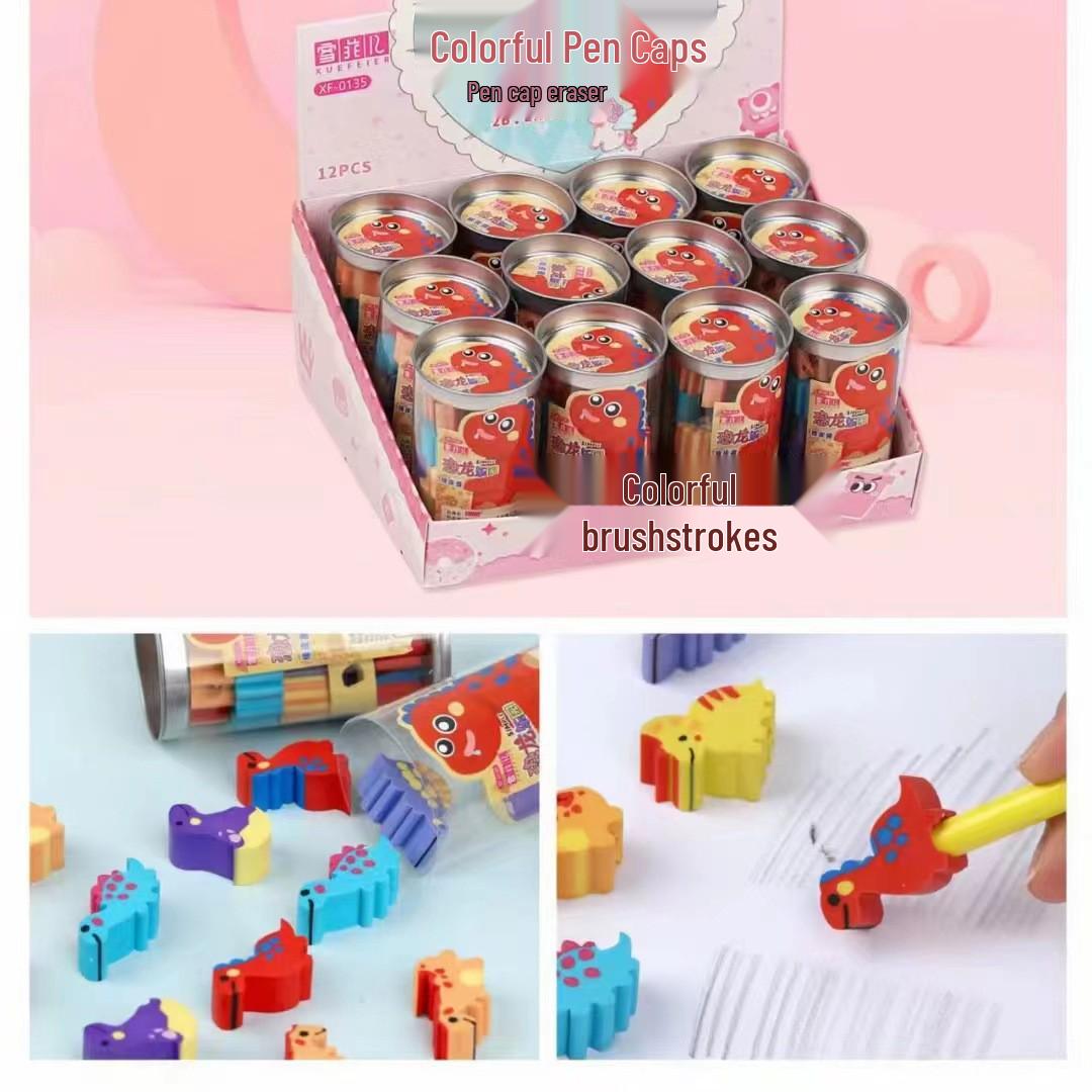 Astronaut Space Eraser Set: Colorful, Creative, Cute Caps for Students  Pens.
