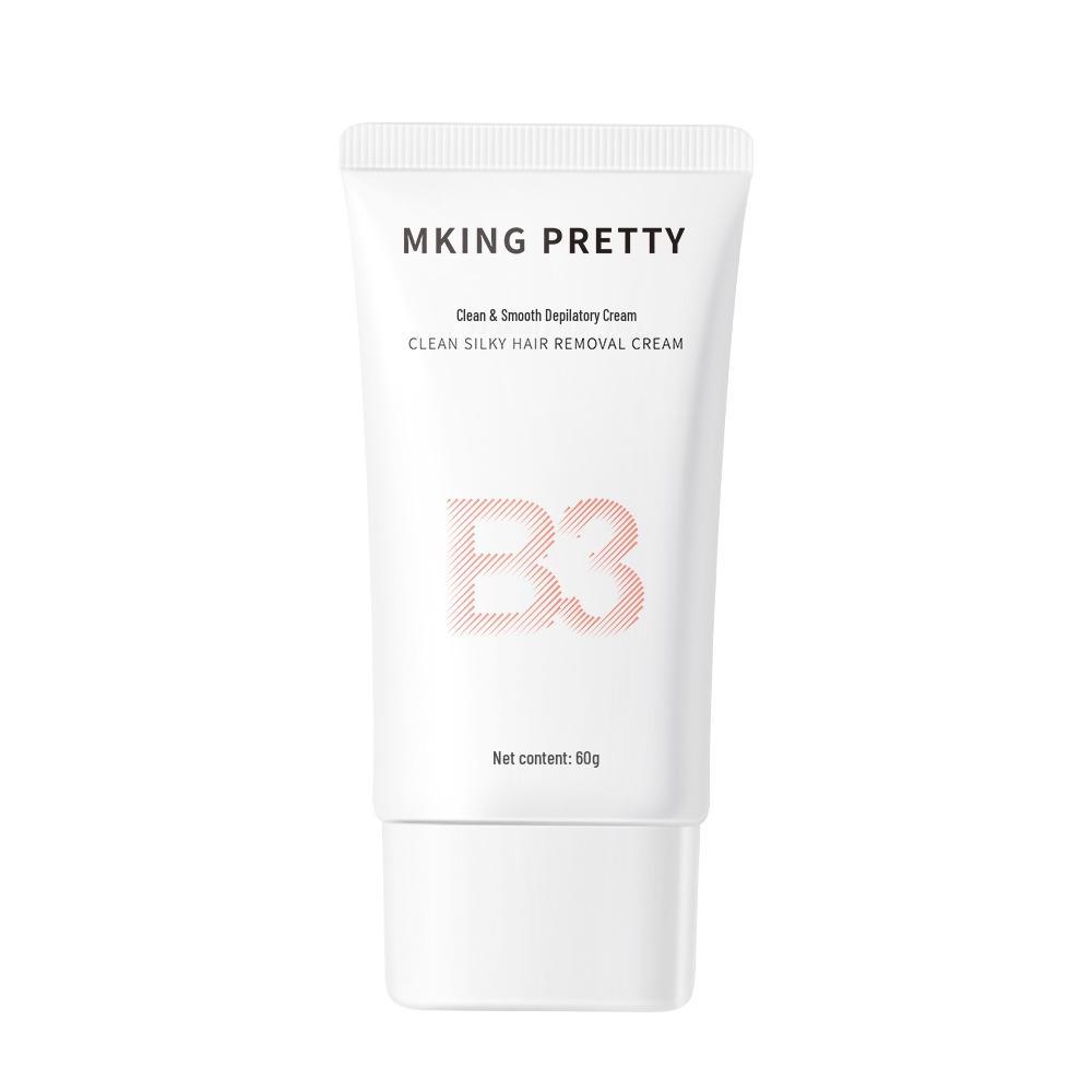 MKING PRETTY Gentle Moisturizing Depilatory Cream - Silky Smooth, Non-Irritating, Soothing, Ideal for Newbies