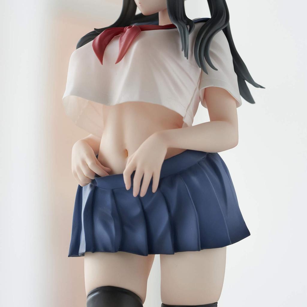 Illustration von der bemalten fertigen Figur Curtain-chan B-Galaxy, nicht maßstabsgetreues PVC und ABS