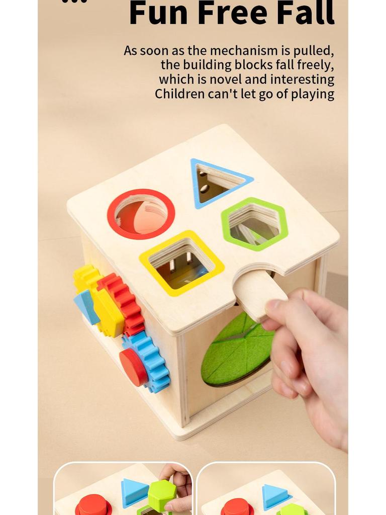 8-in-1 Montessori Early Education Toy: Shape & Color Matching, Ball & Coin Toss, Fine Motor Skills