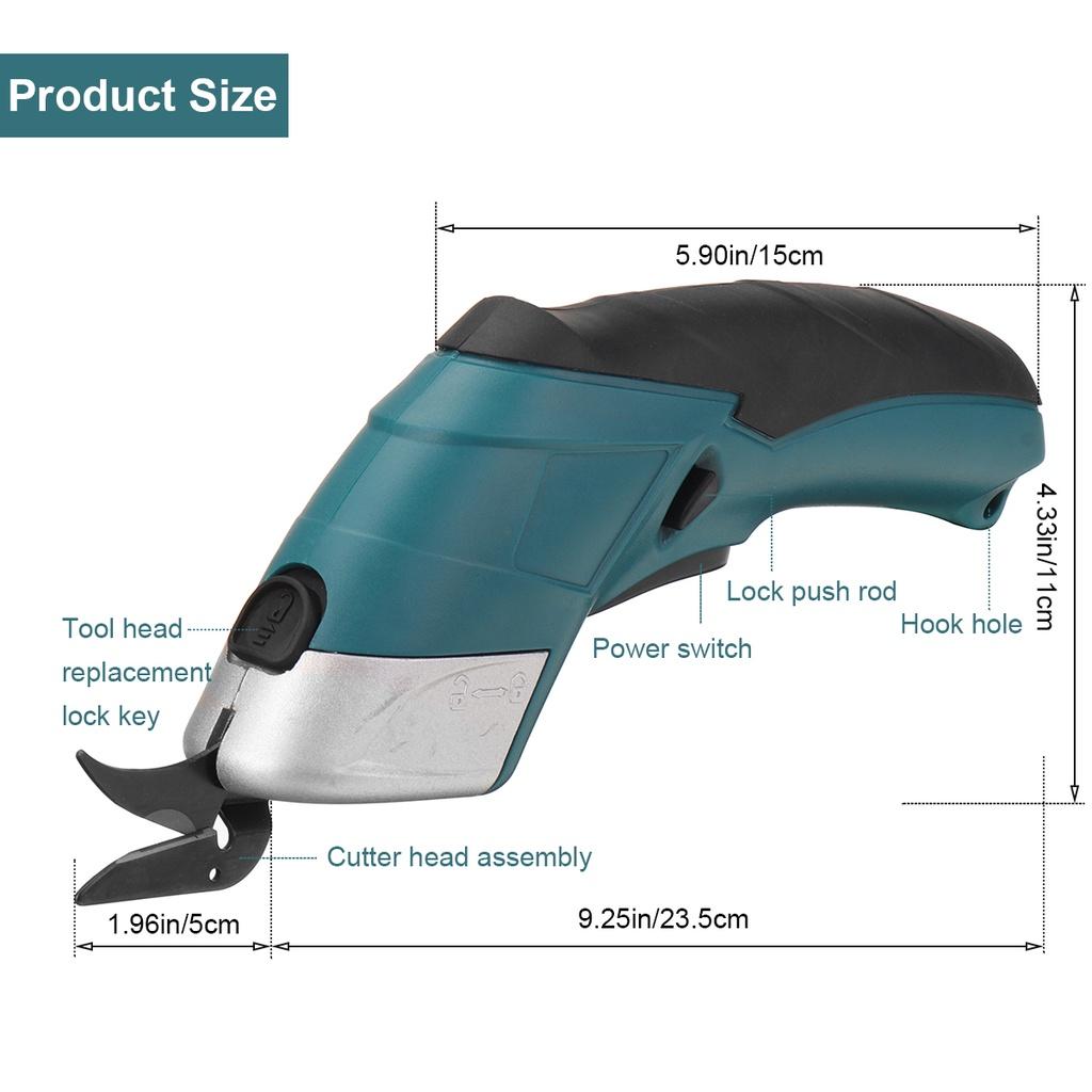 36W Fabric Electric Scissors Cordless Sewing Shear Rechargeable Wireless Battery Cutter Cloth Carpet PVC Leather Cutting Tools