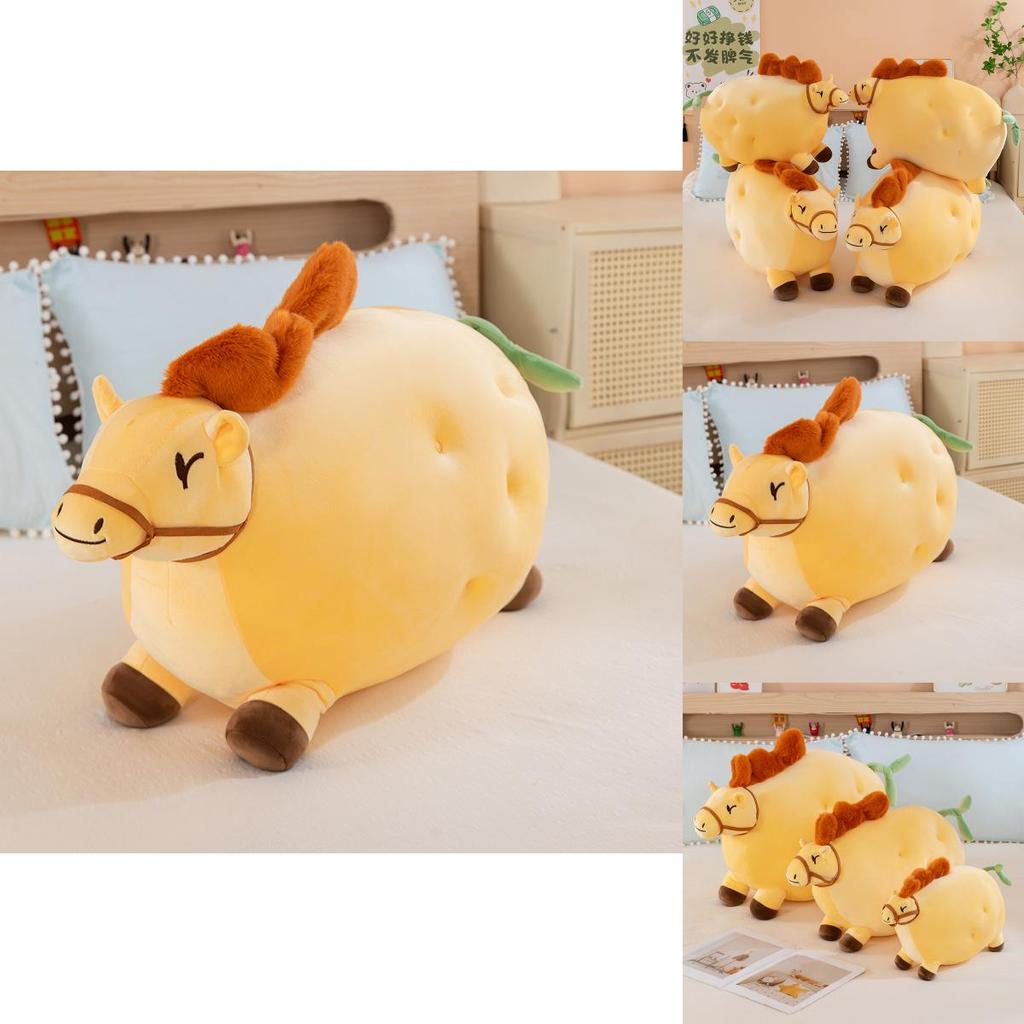 Creative Potato Plush Horse Toy Animal Pillow For Kids And Adults