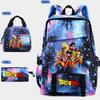 Dragon Ball Peripheral Cartoon Printed Backpack 3PCS Set Student School Bag Shoulder Bag Pencil Case Set