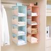 Organizador de armário multicamadas com fita de fixação Oxford Cloth Home Dormitório Underware Organizador para banheiro