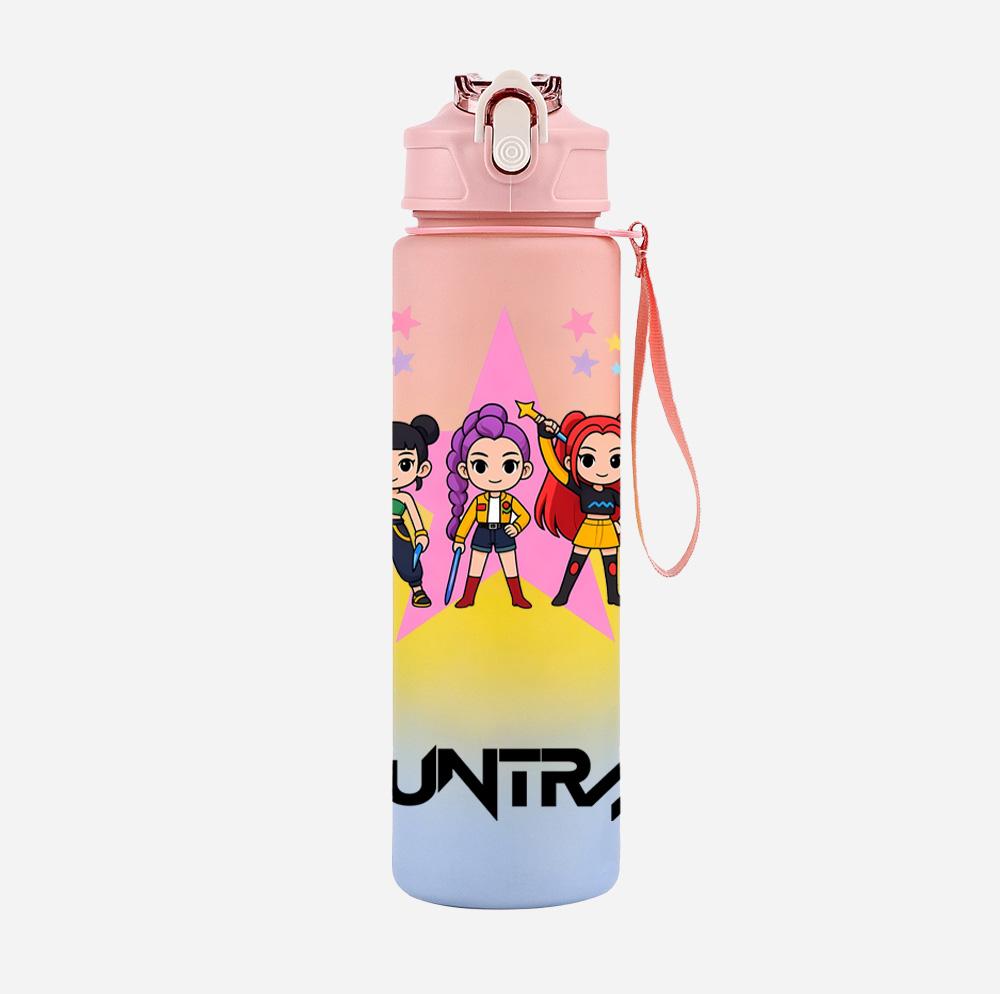 Anime Demon Hunters Printed Character Water Cup Demon Hunters Outdoor Portable Drinking Bottle for Boy Girl Gift