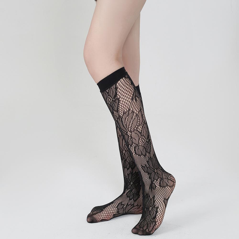Hot-selling Ladies Fishnet Socks Stockings Black Mesh Net Fishnet Knee High Socks