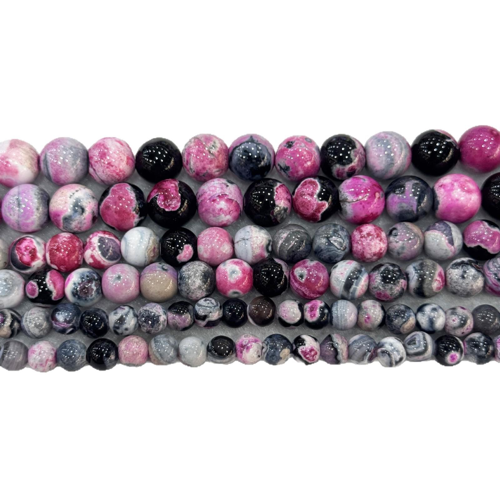 

Multi-Color Fire Agate Beads for DIY Bracelets & Necklaces 6mm зелений