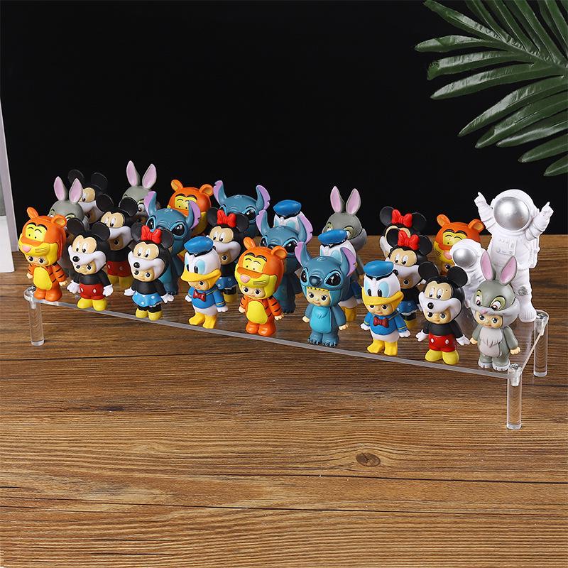 Clear Acrylic Tiered Display Stand for Figurines, Dolls & Jewelry