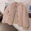 Women's Lambswool Hooded Sweatshirt - Winter 2025 Style, Plus Velvet, Thickened, Loose Cardigan, Trendy and Warm Outerwear for Students.