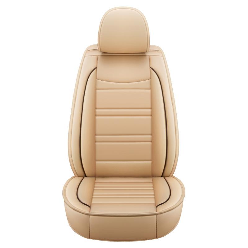 Premium 1-Seat Car Seat Cover Full Set PU Leather Quilted Front Protectors Cushion for SUVs Truck(Only 1 Seat Cover)