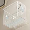 Transparent Suction Cup Tissue Box Wall Mounted Tissue Storage Box Napkin Box  Living Room