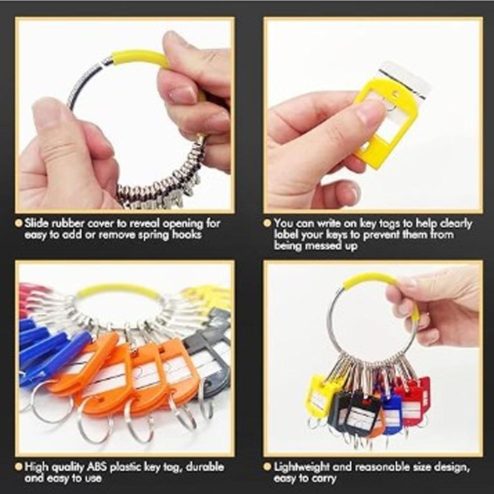 

30pcs Plastic Material Key Organizer Portable Key Tags Multi Keys Holder Key Labels Houses