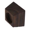 Candle Holder Trapezoid Wood Retro Table Decoration Ornament for Christmas Day Wedding Black Wood