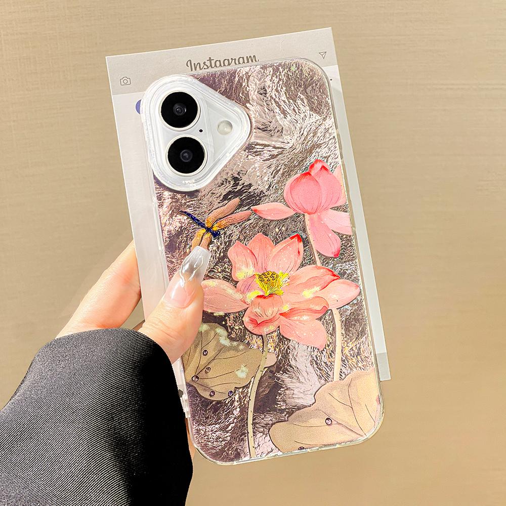 

Расписной чехол для телефона для iPhone 16 11 12 13 14 для 12 14 16 Pro 14 16 Pro Max Милый узор Глянцевая твердая крышка iPhone 16 чистый