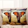 1 Pieces Elephant Butterfly Safari Throw Pillow Cover Polyester Sofa Decorative Cushion Cov Headboard Pillow Without Pillow Core
