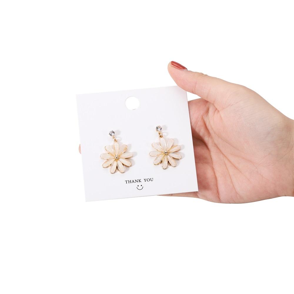 50pcs 8*8cm Square Display Cards Earrings Necklaces Hang Tag Ear Studs Paper Card For DIY Jewelry Classic Clip Accessories