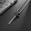 European and American Style New Titanium Steel Jewelry Retro Pattern Cross Pendant Pendant Pendant Necklace