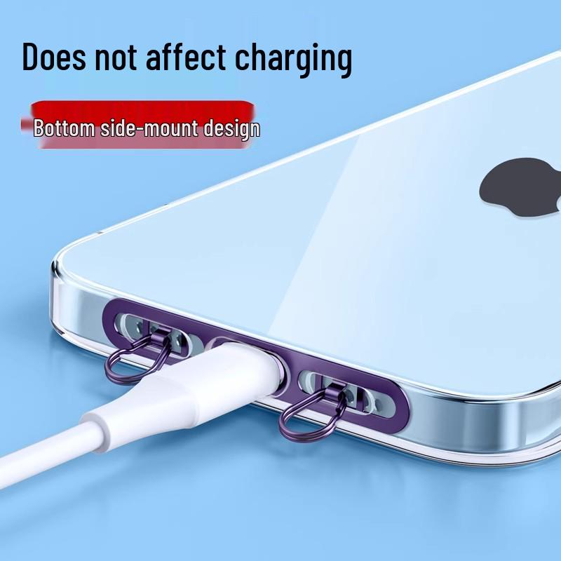 Stainless Steel Mobile Lanyard Chain with Double Buckle Clip