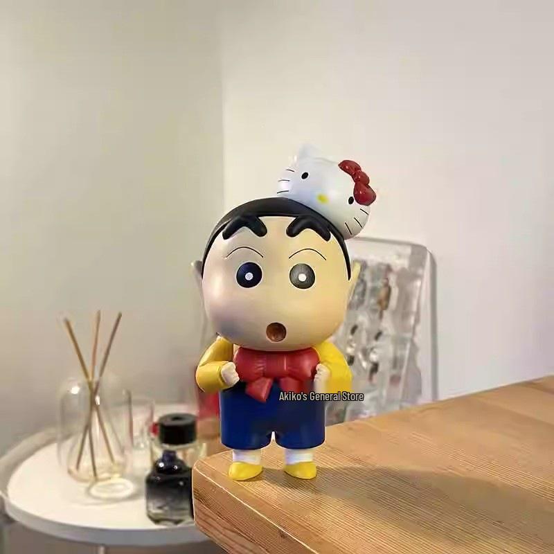 Internet Celebrity Car Ornaments: Crayon Shin-chan & Hello Kitty Cute Figurines