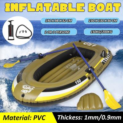 220V 2/3 Person PVC Water Floating Fishing River Boat Paddles Canoe Air Pump Rowing Boats Summer Pool Water Sports Inflatable Boats