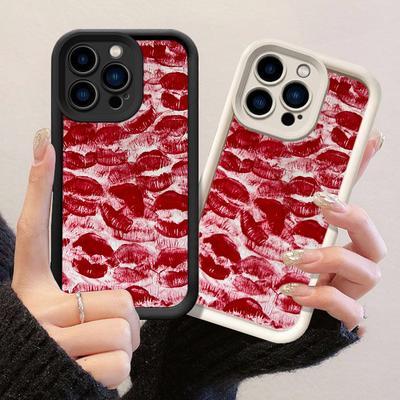JT305 Kiss My Lips for iPhone 17 16 15 14 13 Pro Max Samsung S26 S25 Ultra A17 A16 A07 A56 A13 A14 A15 A06 Xiaomi 15T Redmi 15c Note 14 13 Soft Case