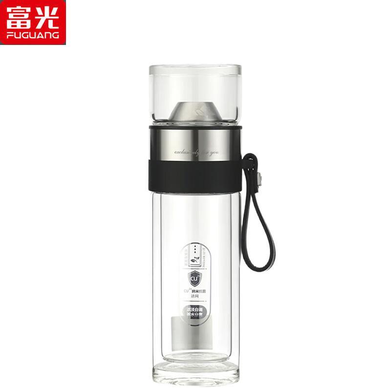 Fuguang G2226-SH-260 Double Wall Tea Infuser Glass Bottle 260ml