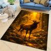 New Product Deer In Forest with Light Carpet for Living Room Bedroom Bedside Floor Mat Cloakroom Children Playing Mat Area Rug
