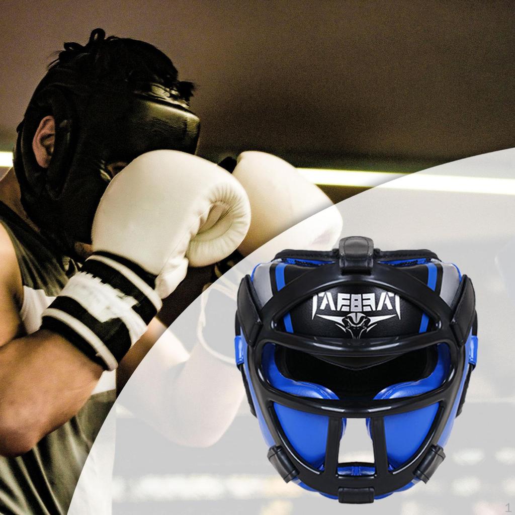 Boks Başlığı Yüz Örtüsü Nefes Alabilir Profesyonel Alın ve Kulak Koruması Tam