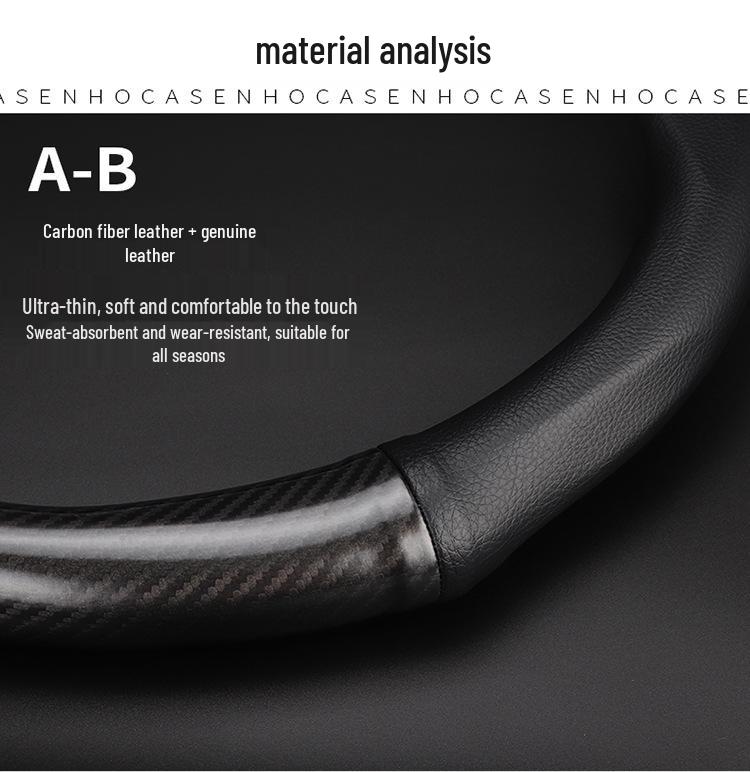 Genuine Leather Steering Wheel Cover for Dongfeng Fengxing Models: Lingzhi M3, L5, L6, M7, V3, V5, Q3, CM7