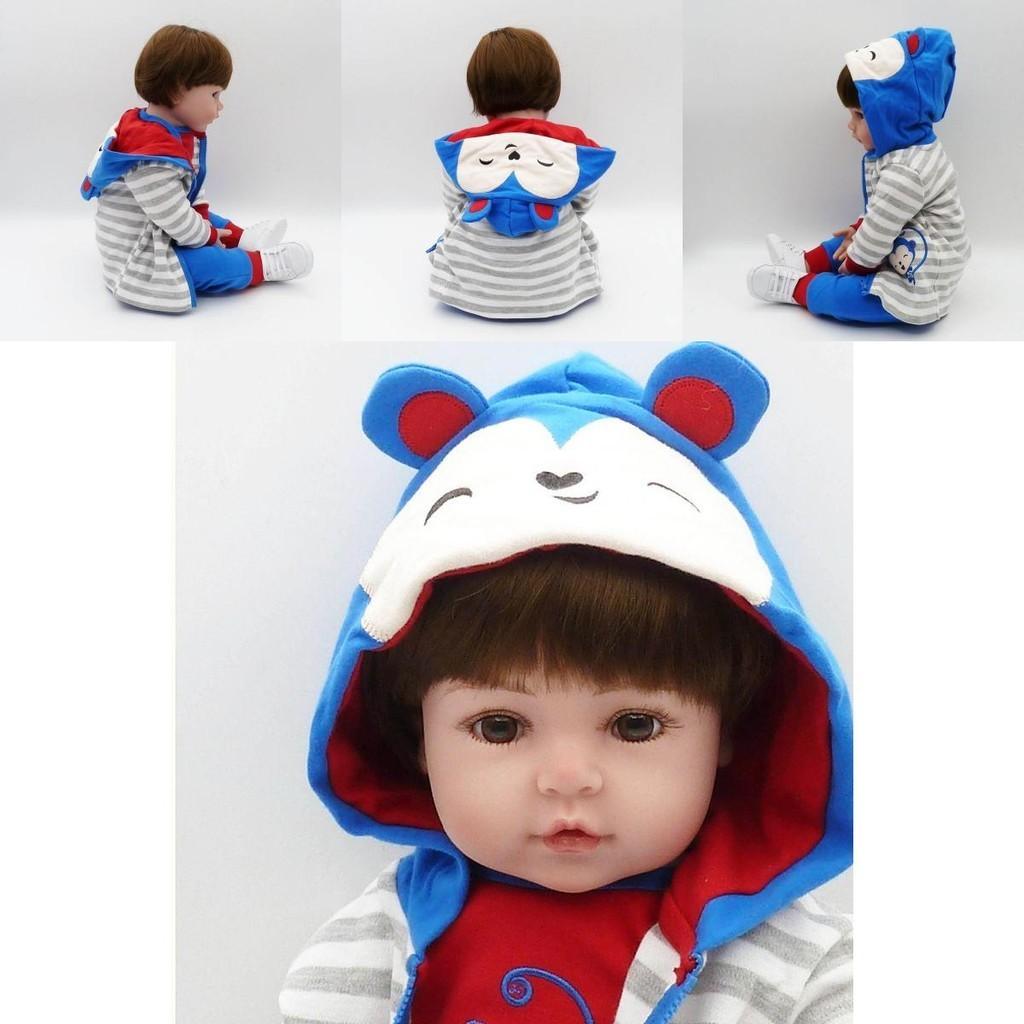 Adorable Reborn Toddler Boy Soft Silicone Bebe Doll Toy For Girls Birthday Gift
