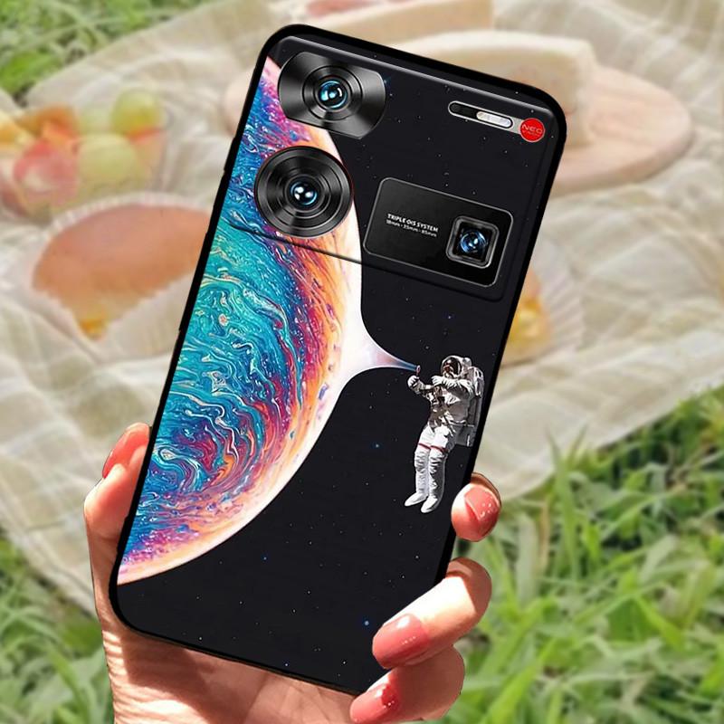Shockproof Funda For ZTE Nubia Z60 Ultra Case Silicon Black Soft Bumper for Nubia Z60 Ultra Phone Cases Z60Ultra Cartoon Shell