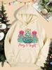 Merry Christmas Colorful Tree Women's Hoodie with Pockets - Comfy Hooded Sweatshirt for Autumn & Winter