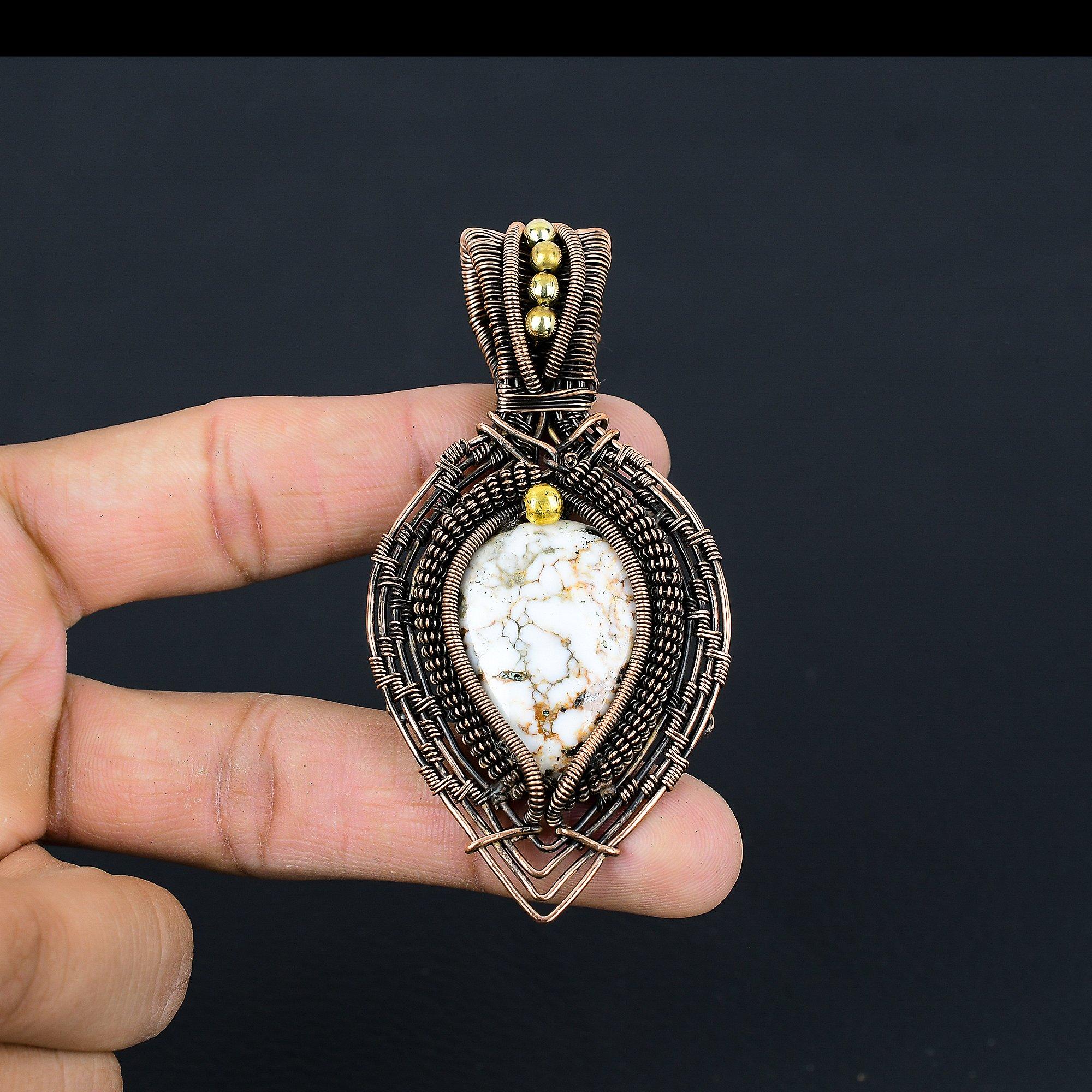 

Кулон Дикая Лошадь, Ювелирные изделия с драгоценными камнями, Кулон ручной работы, обернутый медной проволокой 999 пробы, Ювелирные изделия новейшего дизайна 2.55 Inches