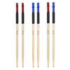 1 Paar Holzgriff Drumstick-Bürste Doppelkopf-Trommelbürste Holzgriff-Drumstick-Bürste Schlaginstrumentenzubehör