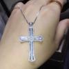 New European and American Cross Necklace for Men and Women Zircon Pendant Collarbone Chain Jewelry