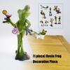 Whimsically Funny Resins Frogs Figurine Cartoon Animal Statue Collectible Ornament for Home Office Desktop Shelf Decors