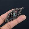 Labradorite Pendant, Handmade Gemstone 999 Copper Wire Wrapped Eye Pendant Antique Jewelry, For Gift Silver Jewelry