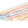 Set of 100 Colorful Bendable Plastic Straws Throwaway Straws Durable Drinking Straws Plastic Material for All Occasion