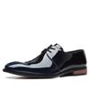 Fashion British Style Business Bright Face Thick Bottom Pointed 38-48 Large Size Brock Men's Shoes Designer New Leather Man Dress Shoes