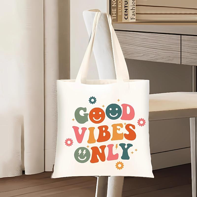 

Cute Cat Canvas Tote Bag Black Cat Flower Book Beach Bag Grocery Bag Birthday Gift for Cat Lovers Regular style