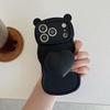 Love Bracket Applies To iPhone16Pro Max Apple 17 Mobile Phone Case 15/14 New Three-dimensional Bear Ears