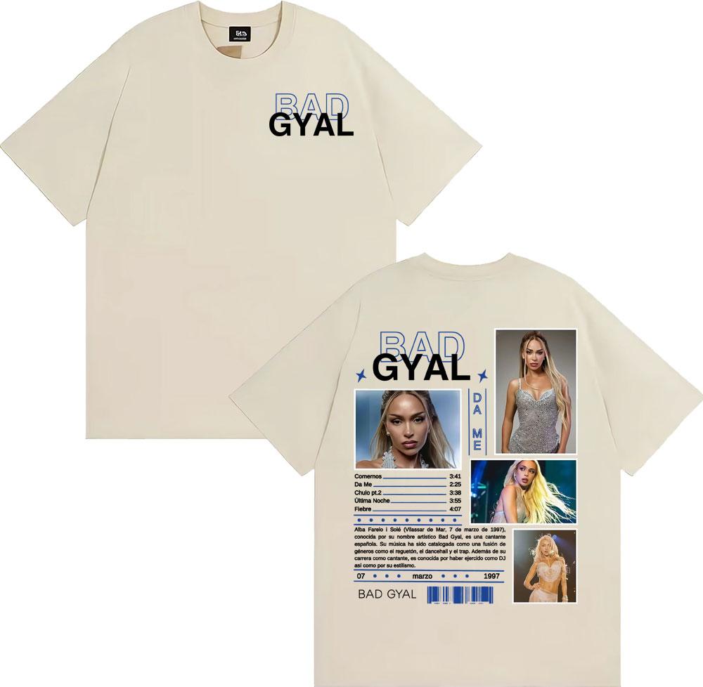 Bad Gyal La Joia Album Tour 2025 Cover Tshirt Y2K Mens Womens Fashionable Hiphop Retro Comfortable Quality Tshirt S