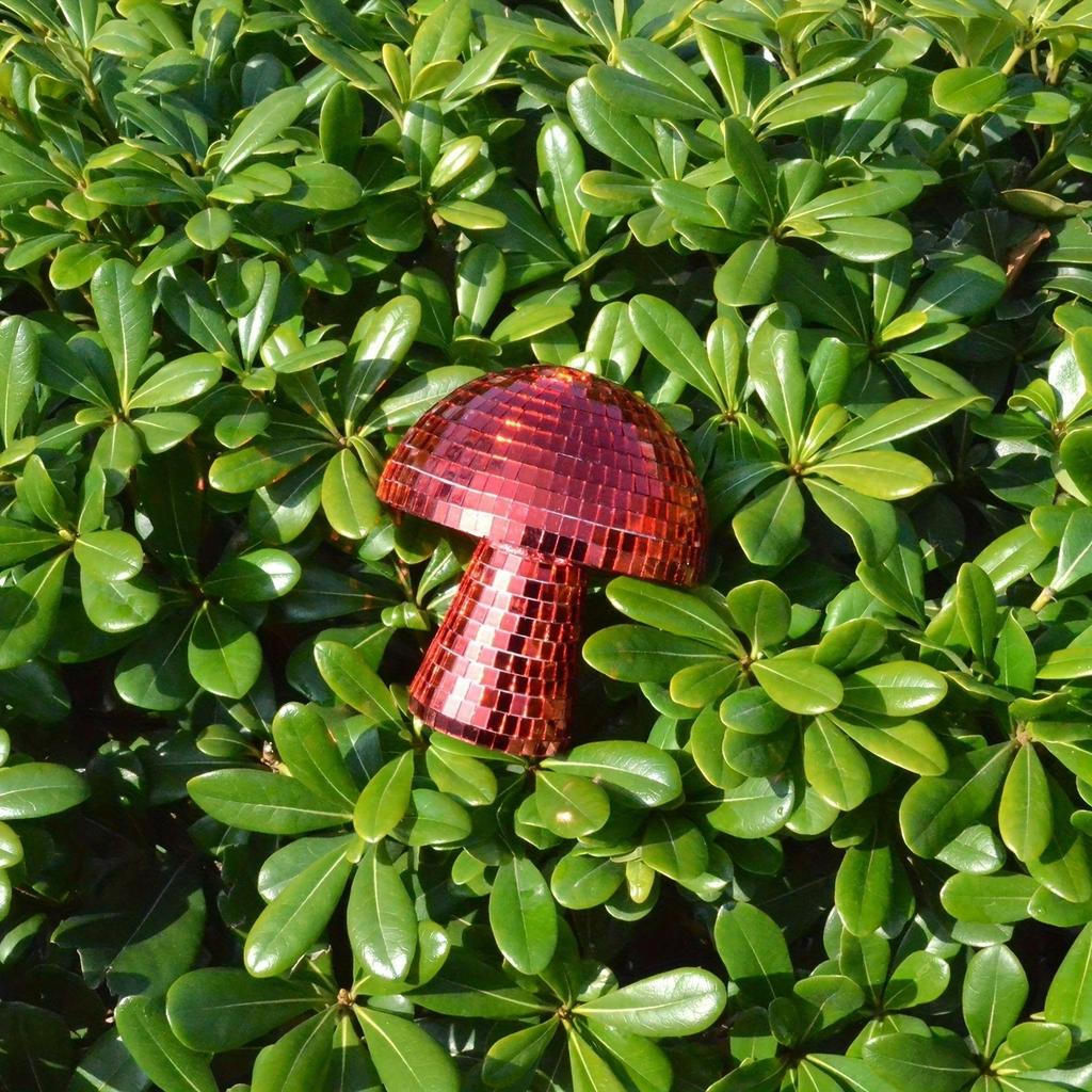 Mushroom Disco Ball Mirror Reflective Home Decoration Crafts Mushroom Ornaments Technology Bar Atmosphere Decoration Miniatures