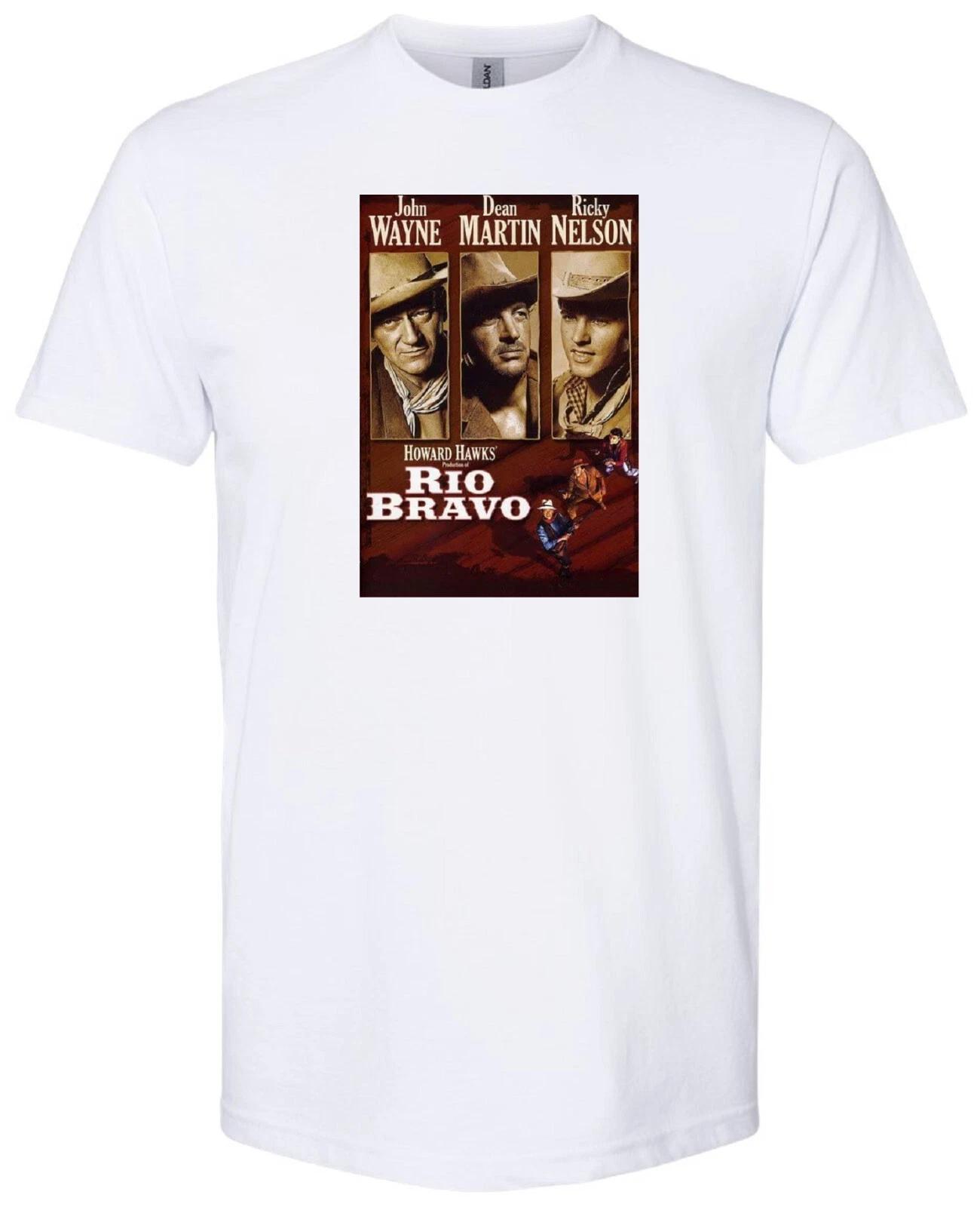 

RIO BRAVO 1959 WESTERN MOVIE JOHN WAYNE RICKY NELSON WHITE T-shirt S