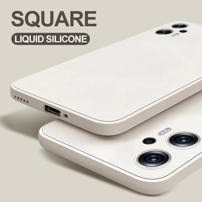 Poco F5 Pocof5 Pouzdro Čtvercové Tekutý Silikon Měkký Kryt Pro Xiaomi Poco F5 F 5 Pocof5 F5 Plná Ochrana Pouzdro na Telefon Poco F5