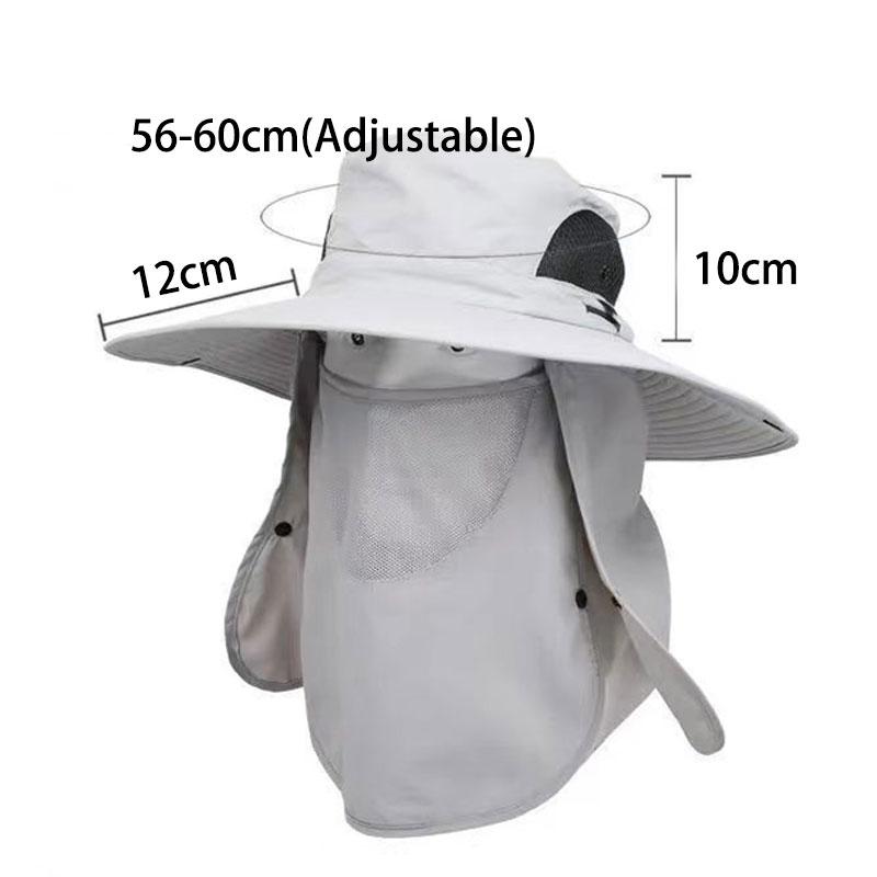 Verstellbarer Outdoor-Angelhut Sonnenschutz Atmungsaktiver Sonnenschirm Faltbare Männer Frauen Wandern Camping Casual Angelkappe